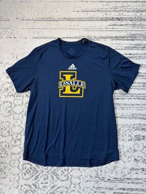 adidas Navy LaSalle University Graphic Short Sleeve Tee